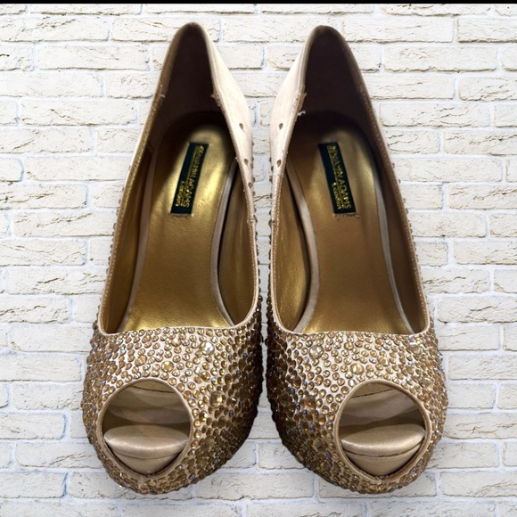 Benjamin Adams London Platform Bridal Heels Pump -Size 7.5 or 38 - Picture 14 of 14